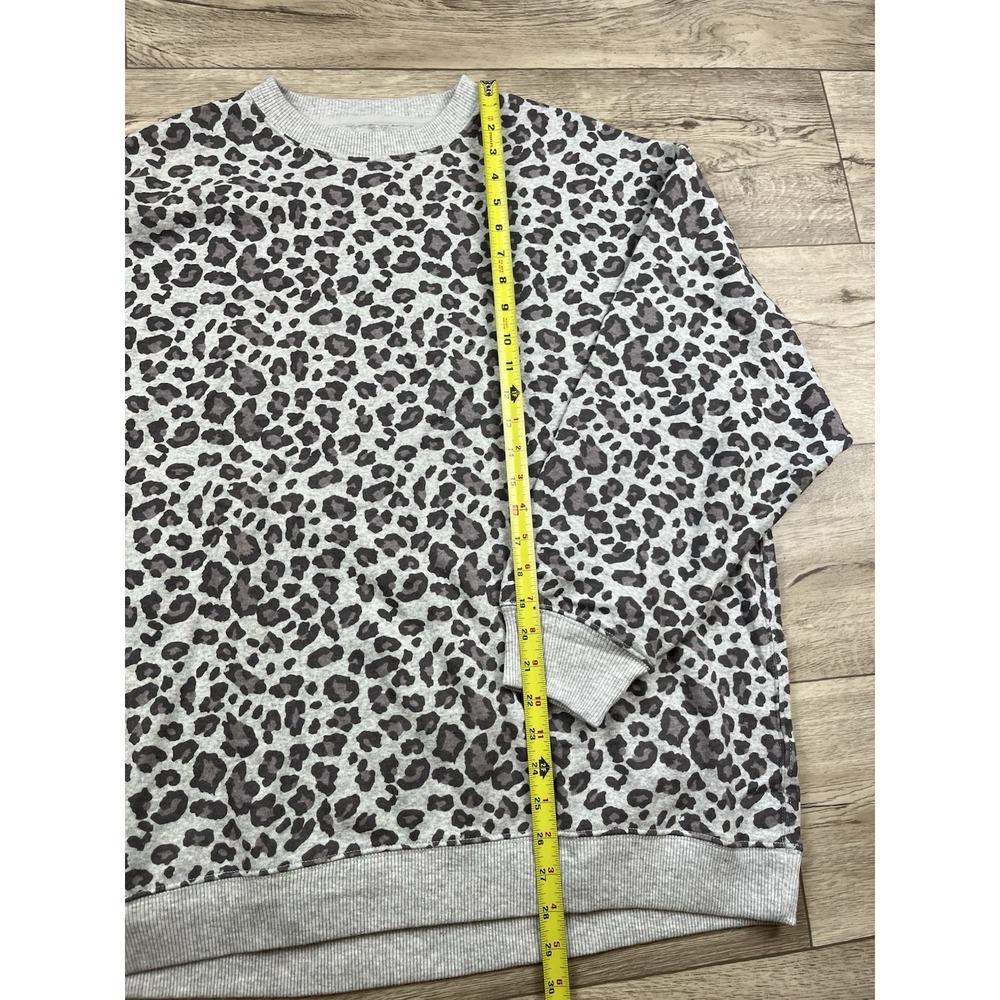 American Eagle Sweatshirt Small Ahh-mazingly Soft Jegging Fit Relaxed Leopard - Picture 6 of 13